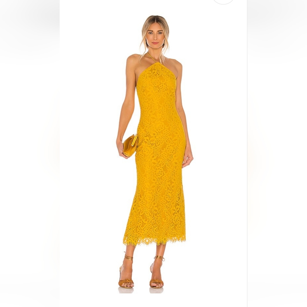House of Harlow 1960 x REVOLVE Rosaline dress in Deep Gold